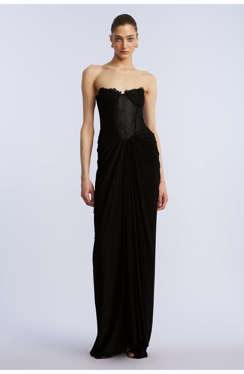BCBGMAXAZRIA JOEY GOWN, Alternate, color, Black