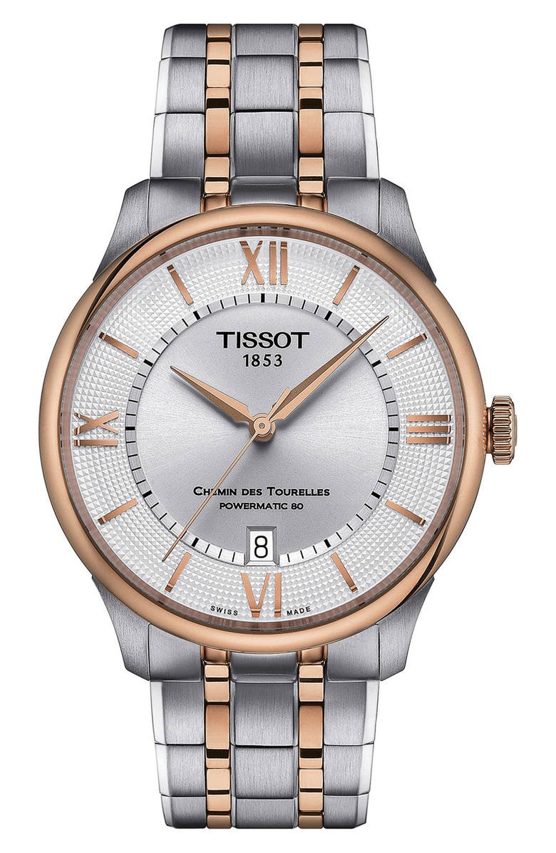 Tissot Chemin des Tourelles Powermatic 80 Bracelet Watch, 39mm, Main, color,