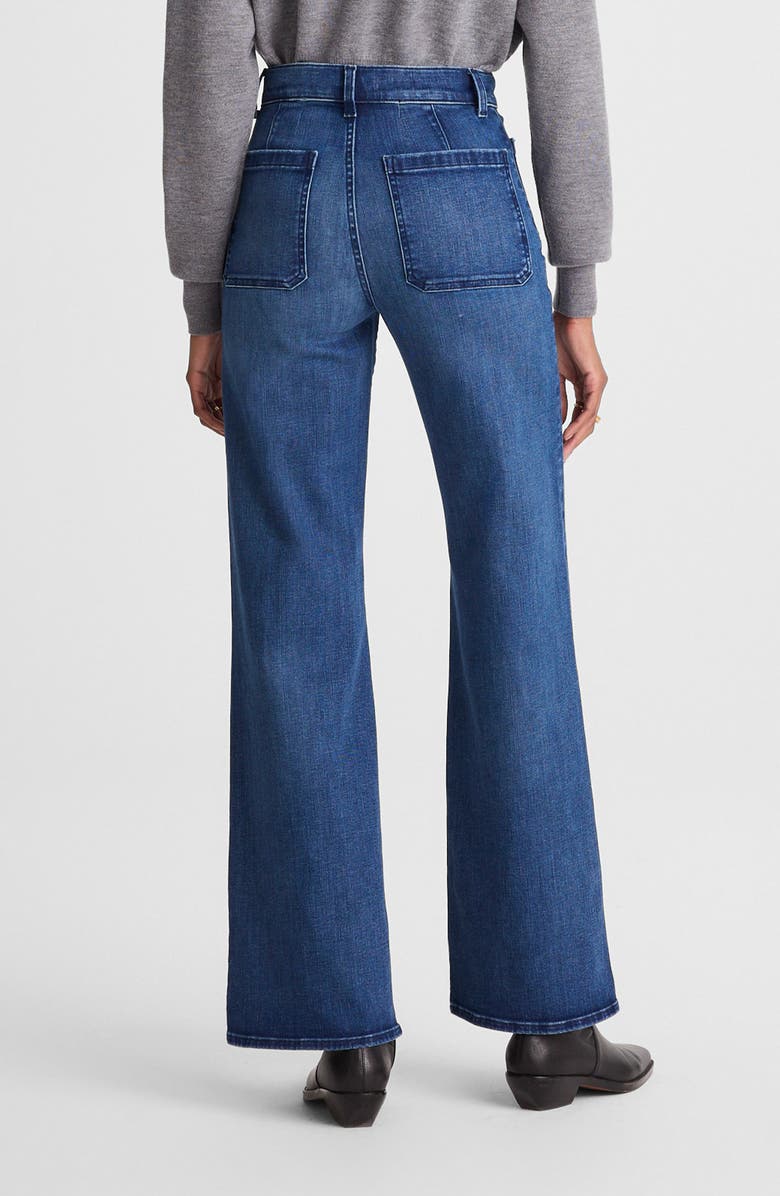 Madewell Emmy Patch Pocket High Waist Wide Leg Jeans, Alternate, color, Pelion Wash