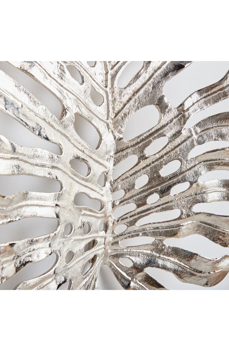 Napa Home & Garden 23.5"H x 4"D x 19"W Monstera in Silver Wall Sculpture Art Small, Alternate, color, Silver