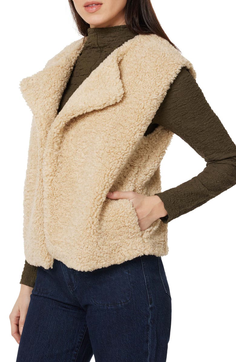 Habitual Faux Shearling Vest, Alternate, color, Natural
