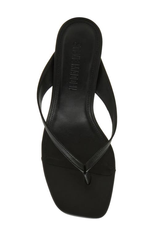Steve Madden Dodie Block Heel Sandal In Black Leather