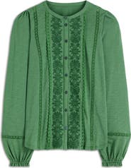 Boden Sophie Embroidered Button-Up Shirt