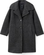 MANGO Glen Plaid Wool Blend Coat