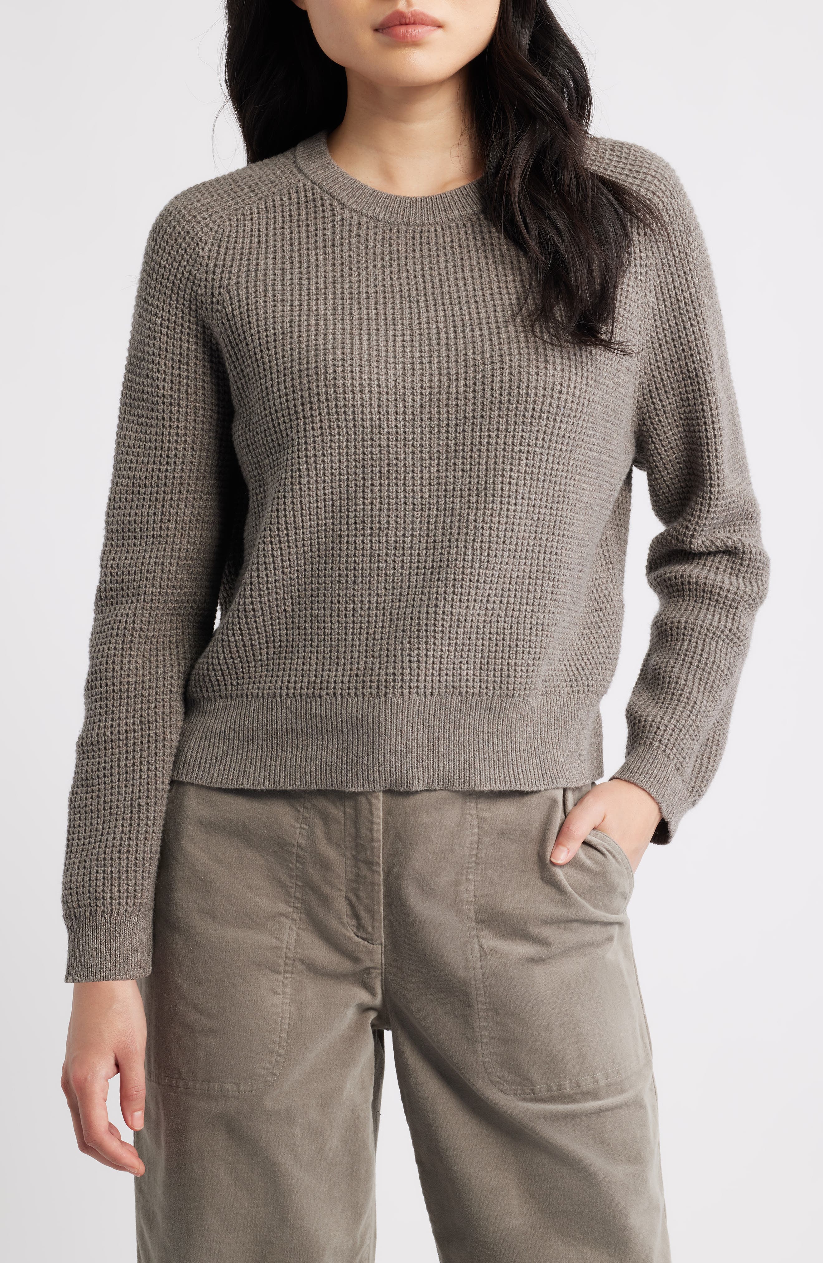 Eileen Fisher Organic Cotton & Cashmere Crewneck Sweater