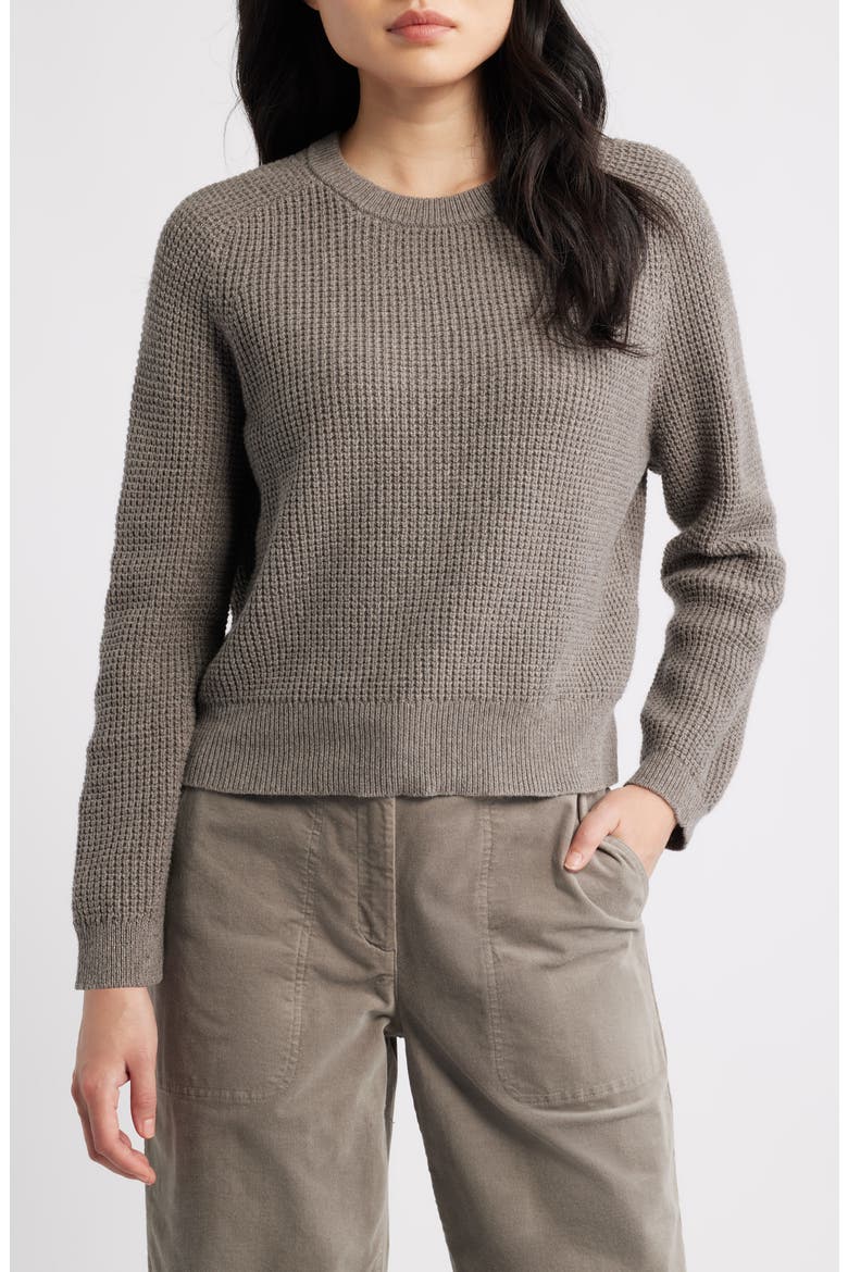 Organic Cotton & Cashmere Crewneck Sweater, Main, color, REED