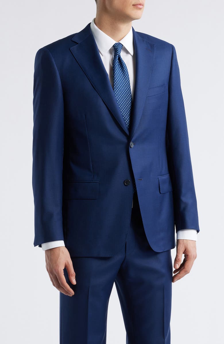 Heritage Gold Classic Fit Super 150s Navy Wool Suit, Alternate, color, Navy