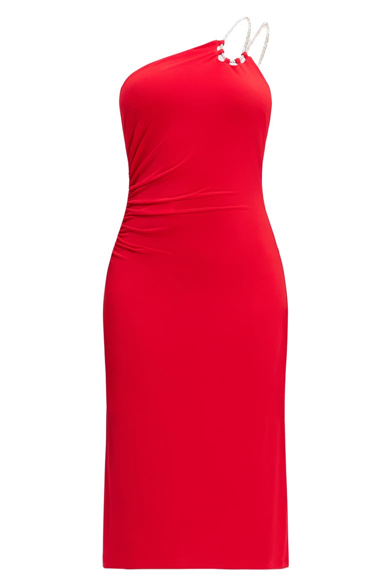 Strappy Jersey Midi Dress, Alternate, color, CARDINAL