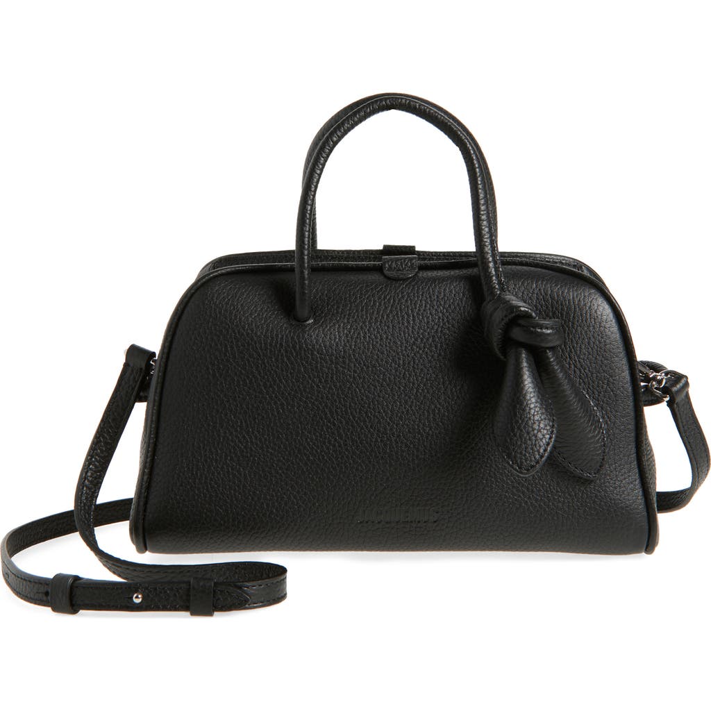 Jacquemus Le Petit Turismo Grain Leather Bag In Black