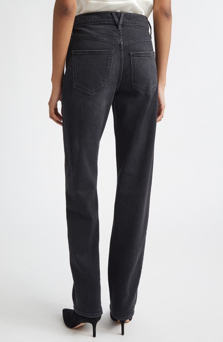 Veronica Beard Harley High Waist Arc Leg Jeans, Alternate, color, Washed Onyx