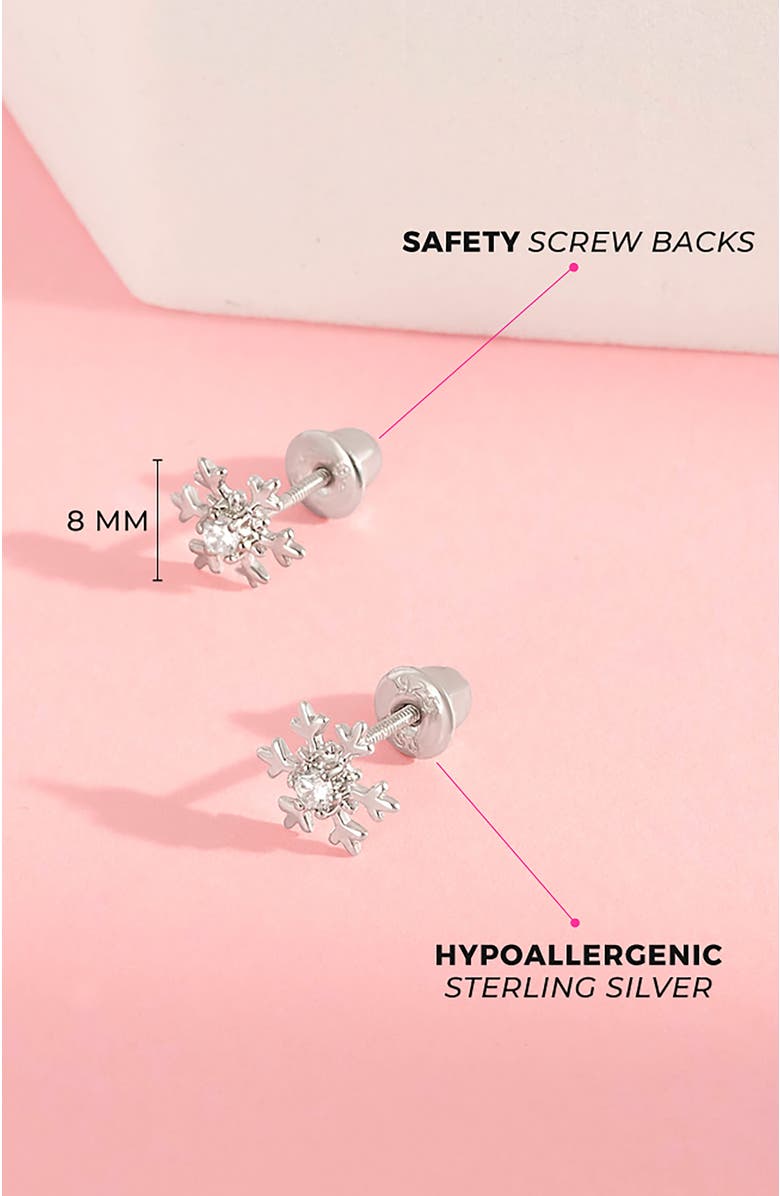 In Season Jewelry Icy Snowflake Earrings, Alternate, color, 