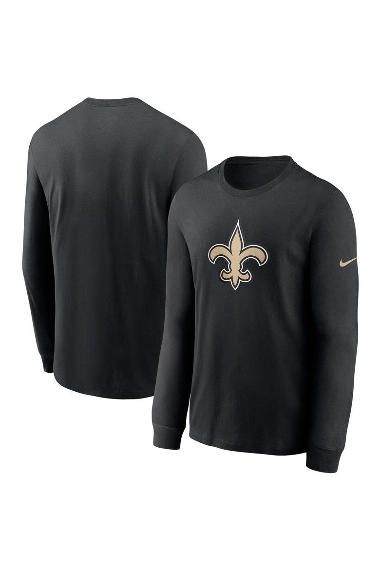 Men's Nike Black New Orleans Saints Primary Logo Long Sleeve T-Shirt, Main, color, Black