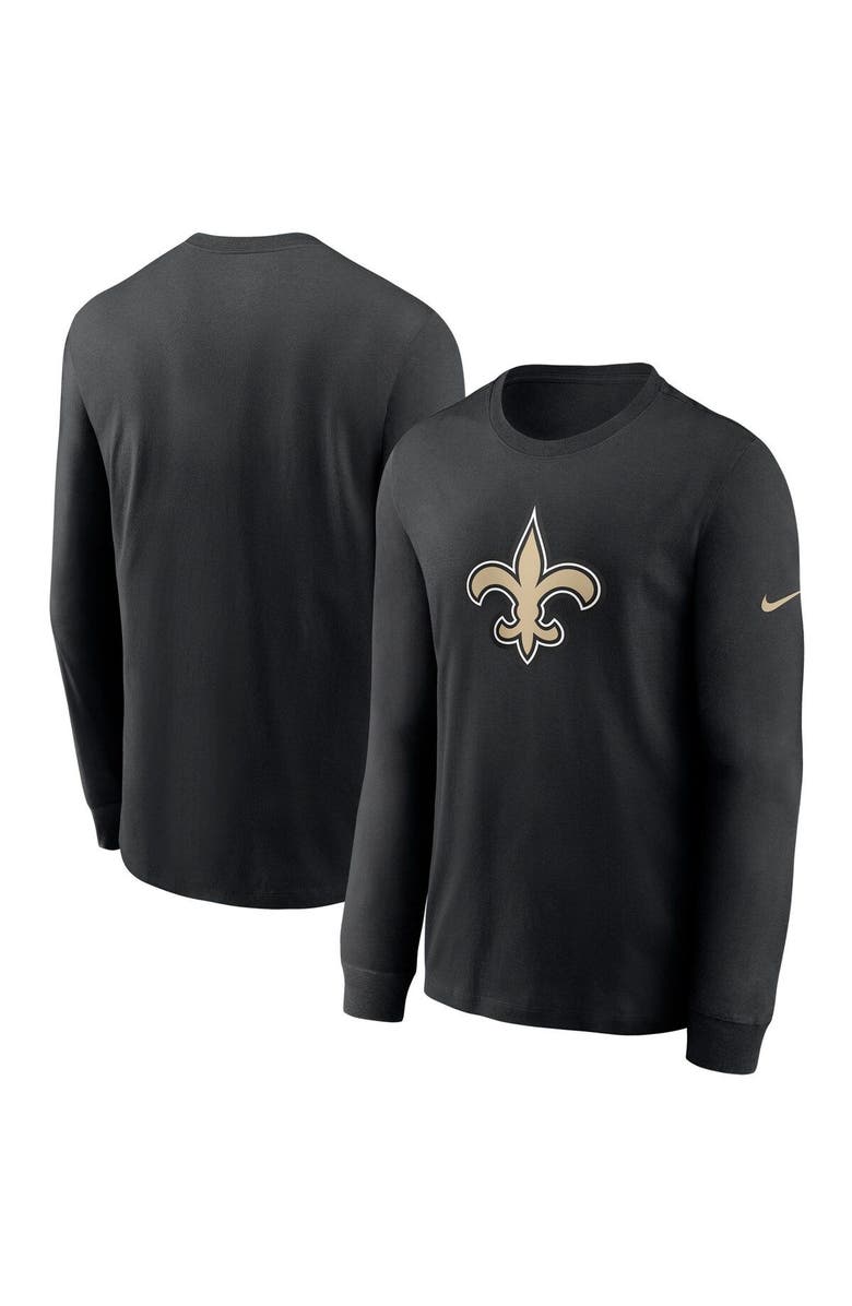 Nike Men's Nike Black New Orleans Saints Primary Logo Long Sleeve T-Shirt, Main, color, Black