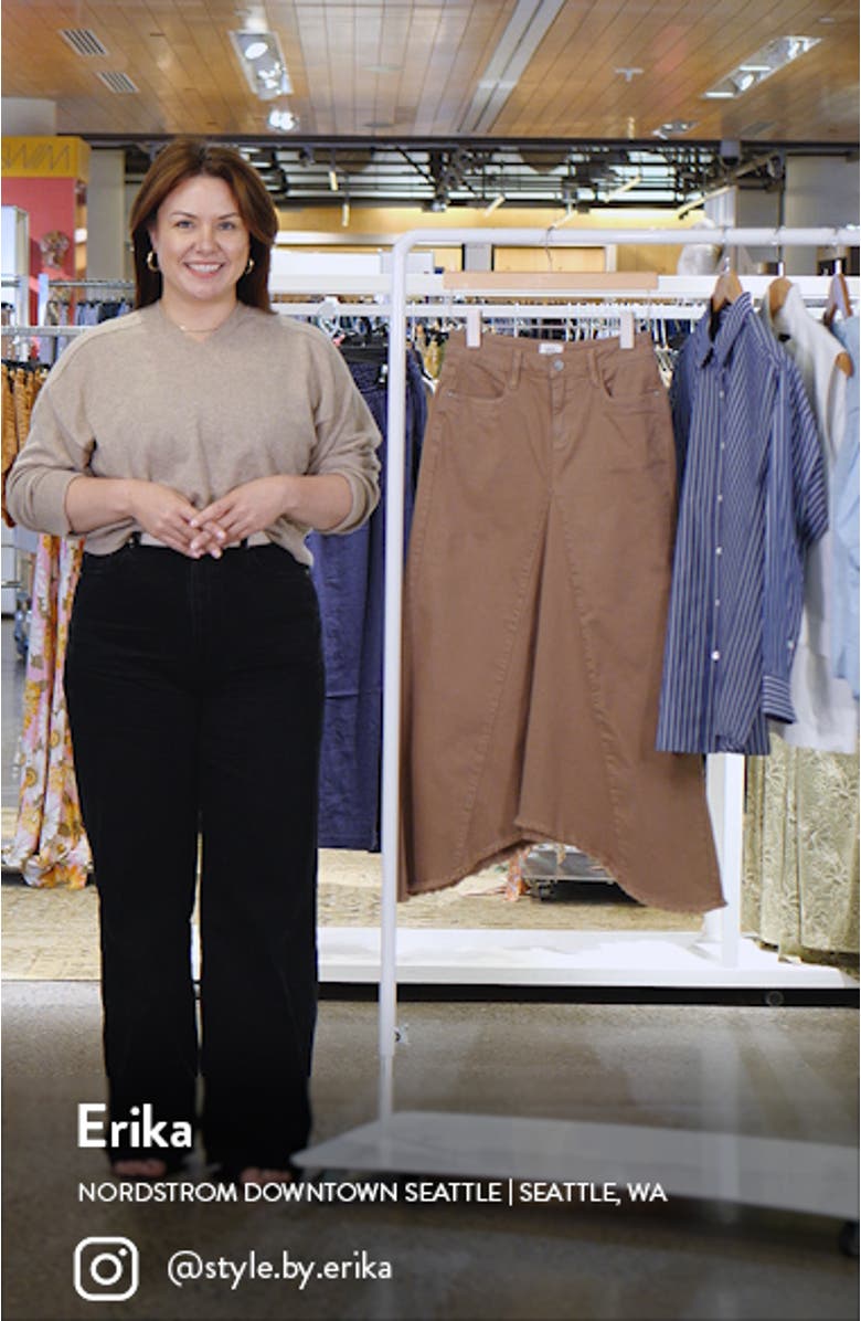 Selma Pieced Asymmetric Denim Maxi Skirt, sales video thumbnail