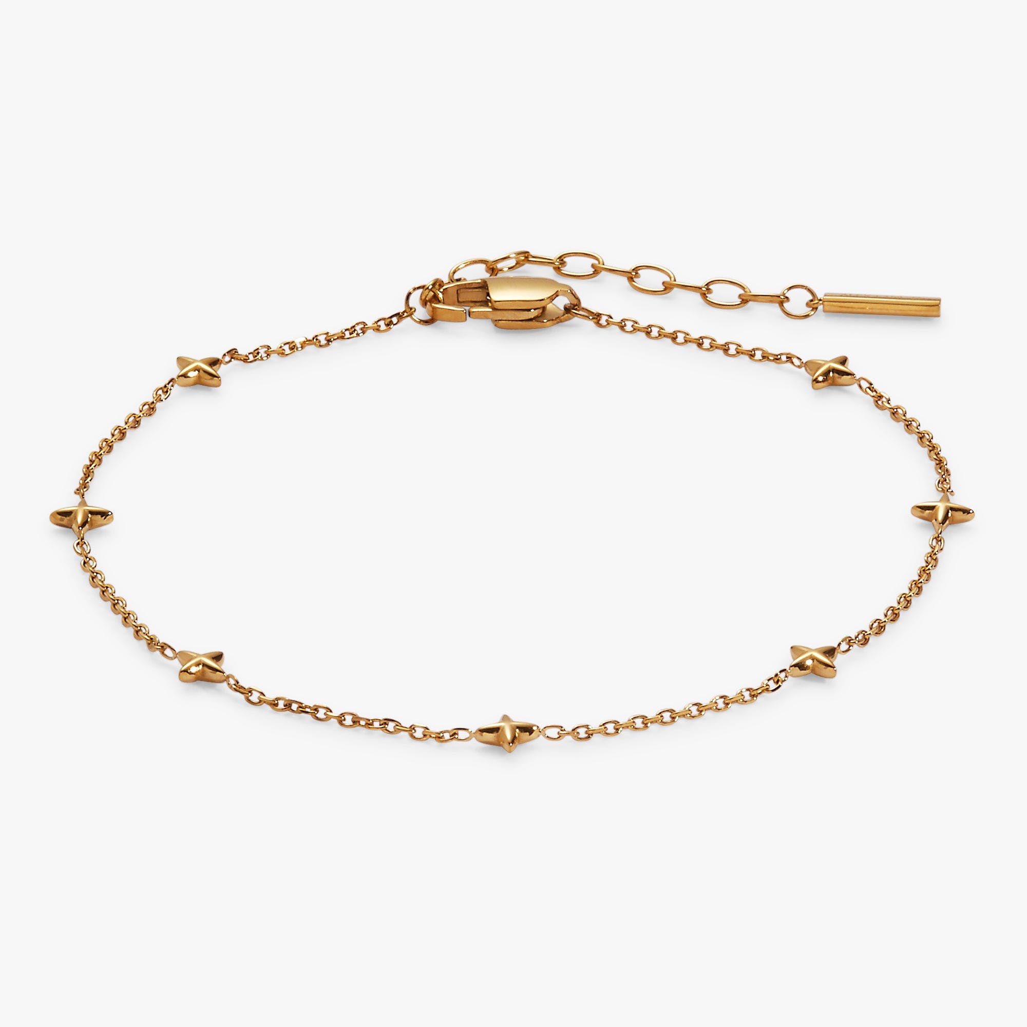 Alex and Ani Star Chain Anklet in Gold 
