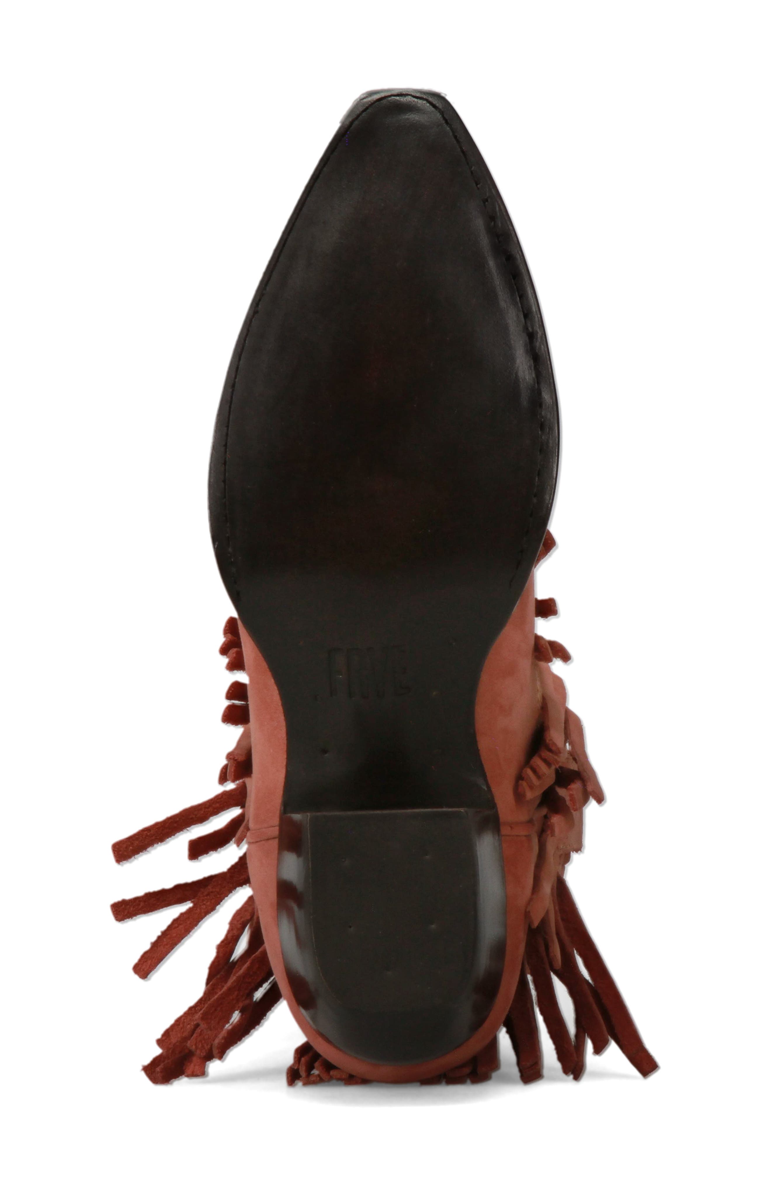 Sacha Fringe Western Bootie, Alternate, color, ROSE CAKE