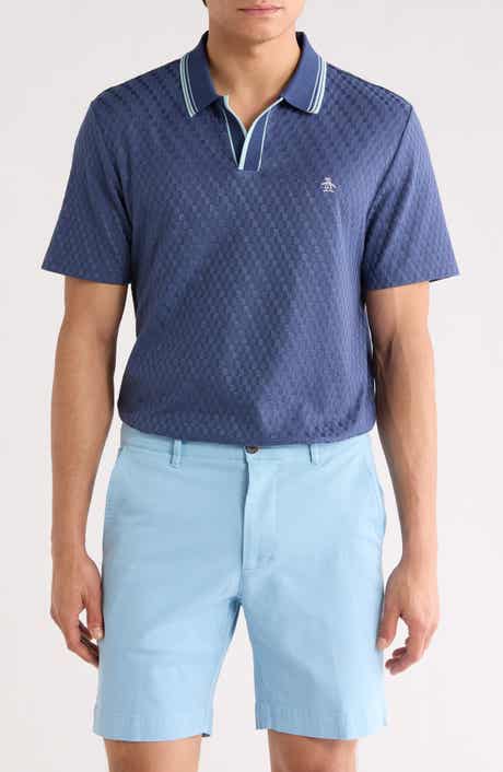 Original Penguin Textured Jacquard Johnny Collar Polo