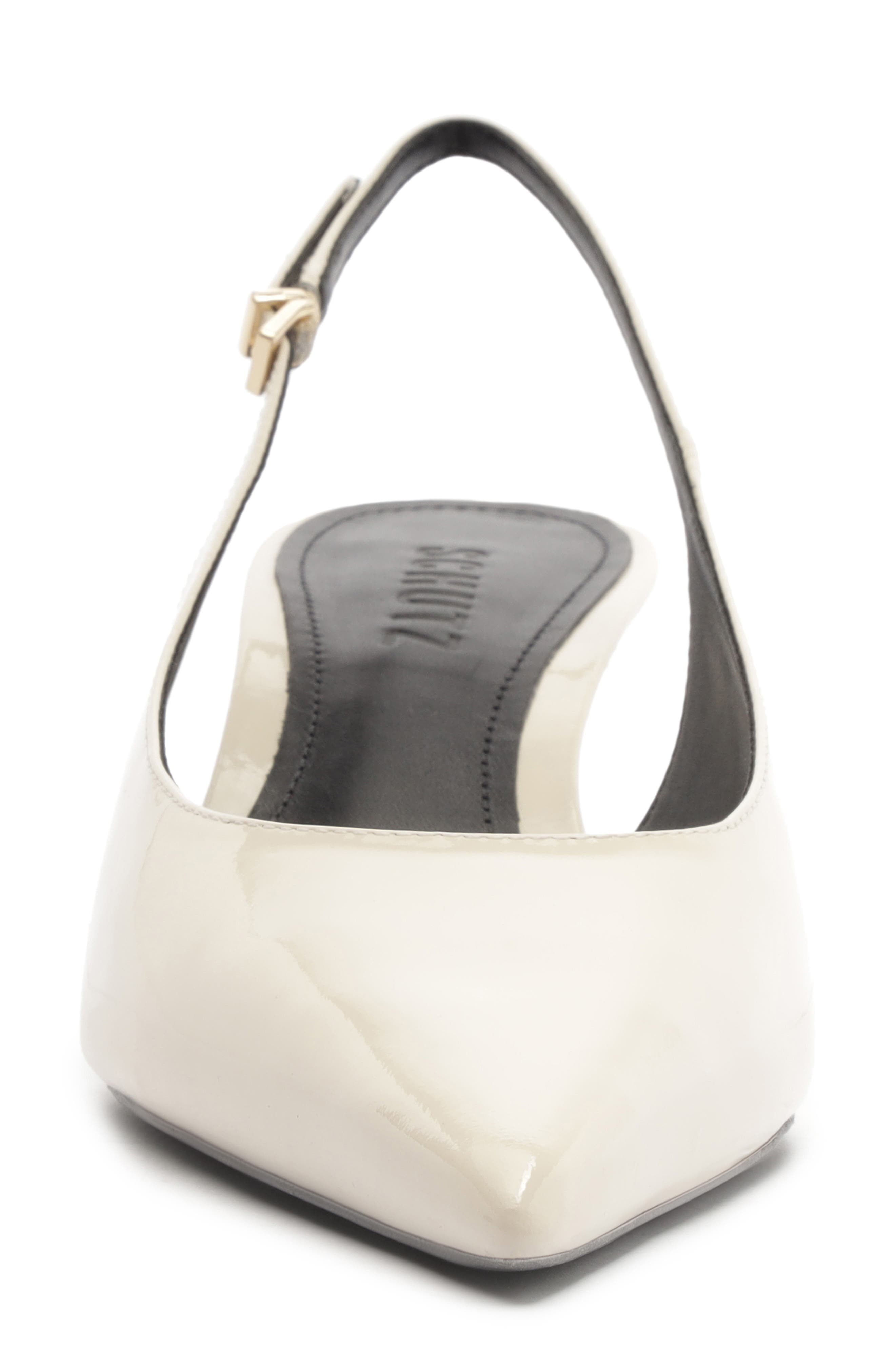 Paola Mid Slingback Pump, Alternate, color, SUGAR WHITE/ SALTO PATENT