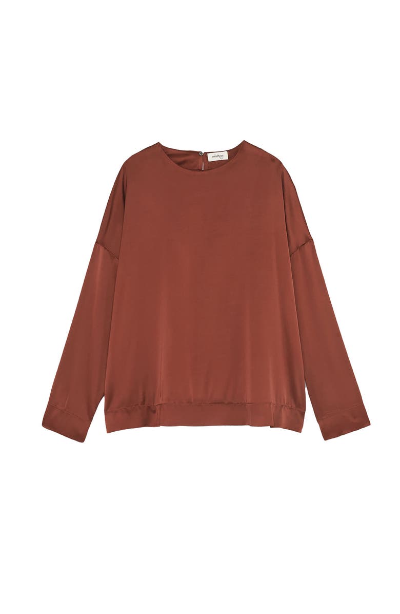 ottod'Ame Fluid Viscose Blouse, Alternate, color, Brown