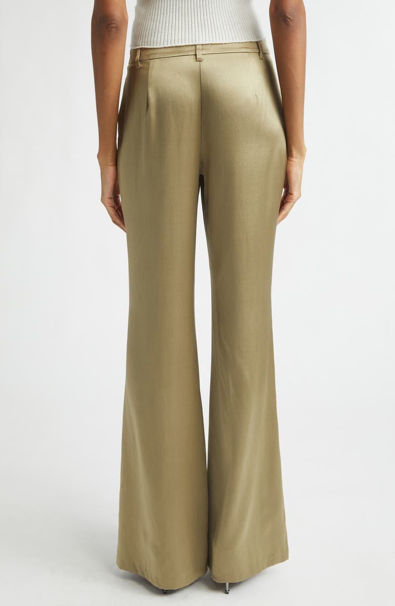 Ramy Brook Vivienne Silk Flare Leg Pants, Alternate, color, Safari
