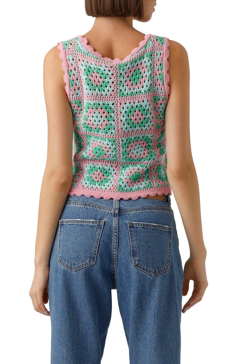 VERO MODA Crochet Sweater Tank, Alternate, color, 