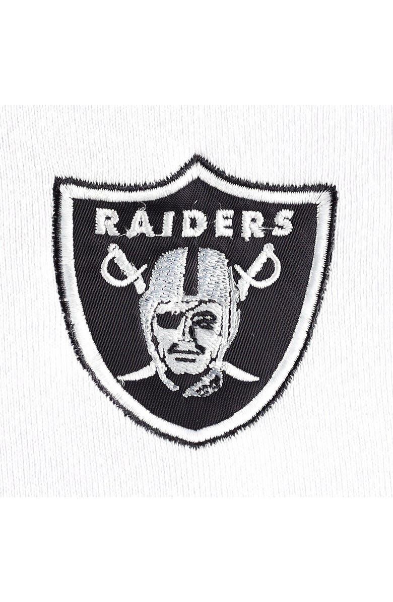 DKNY SPORT Women's DKNY Sport White/Black Las Vegas Raiders Bobbi Color Blocked Pullover Hoodie, Alternate, color, 