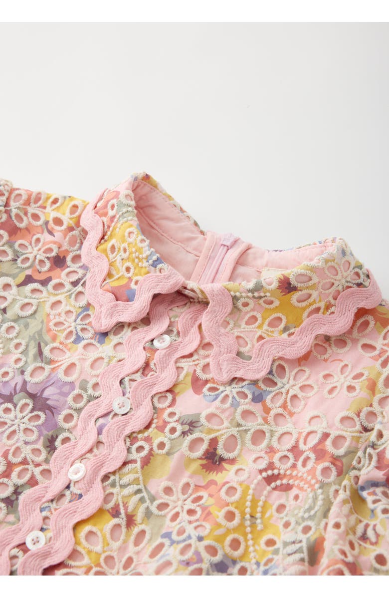 Marlo Kids Alanna Embroidered Romper, Alternate, color, Multi