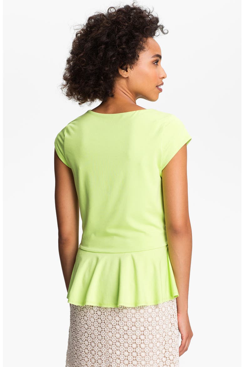 Peplum Top, Alternate, color, BRIGHT PALM