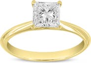 LuvMyJewelry Rhea Princess 14K Gold Princess Cut Lab Grown Diamond Classic Solitaire Ring - 1.25 Ct