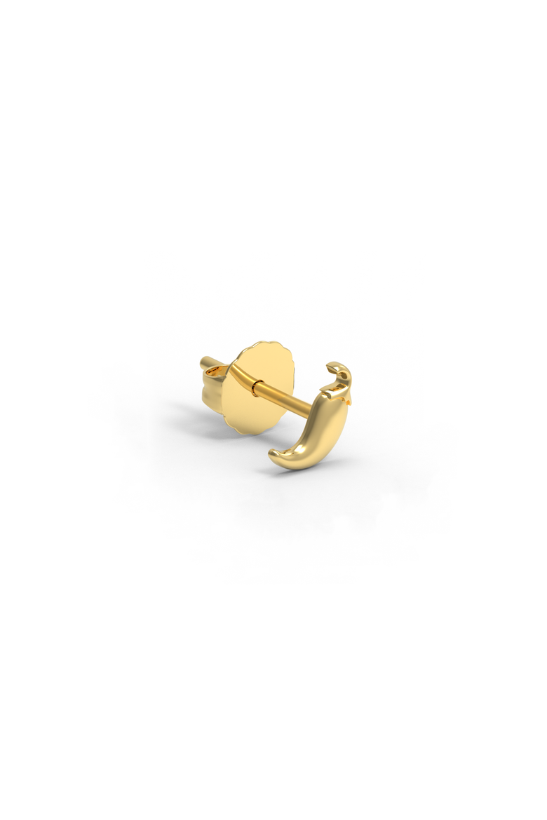 14K Yellow Gold Chili Stud, Main, color, Gold - Flat Black