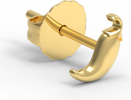 Whit Jewelry 14K Yellow Gold Chili Stud