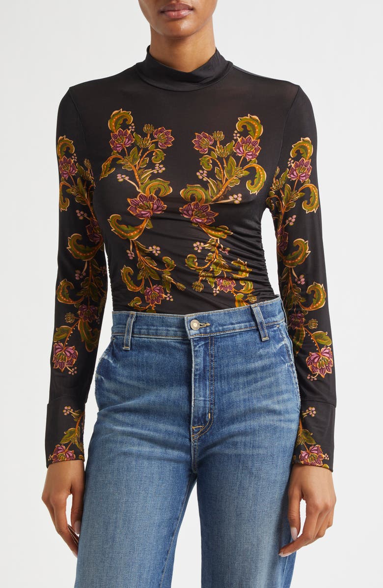 FARM Rio Ravenala Mock Neck Jersey Top, Main, color,