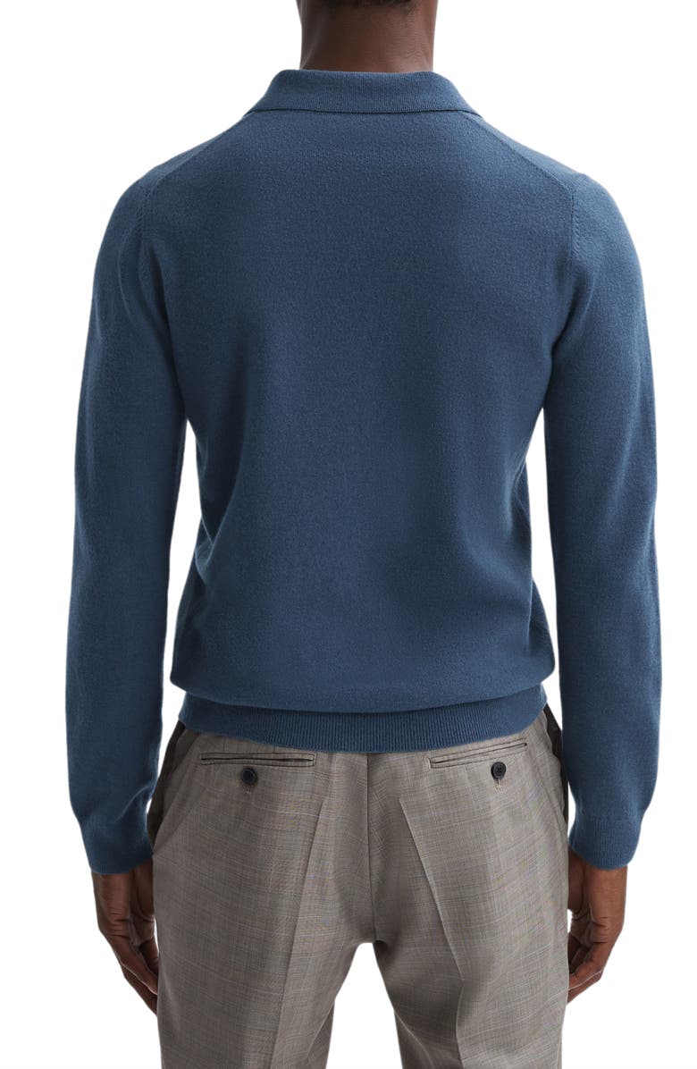 Reiss Swifts Johnny Collar Wool Sweater, Alternate, color, Petrol Blue