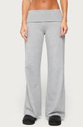 EDIKTED Angel Energy Foldover Waistband Wide Leg Pants