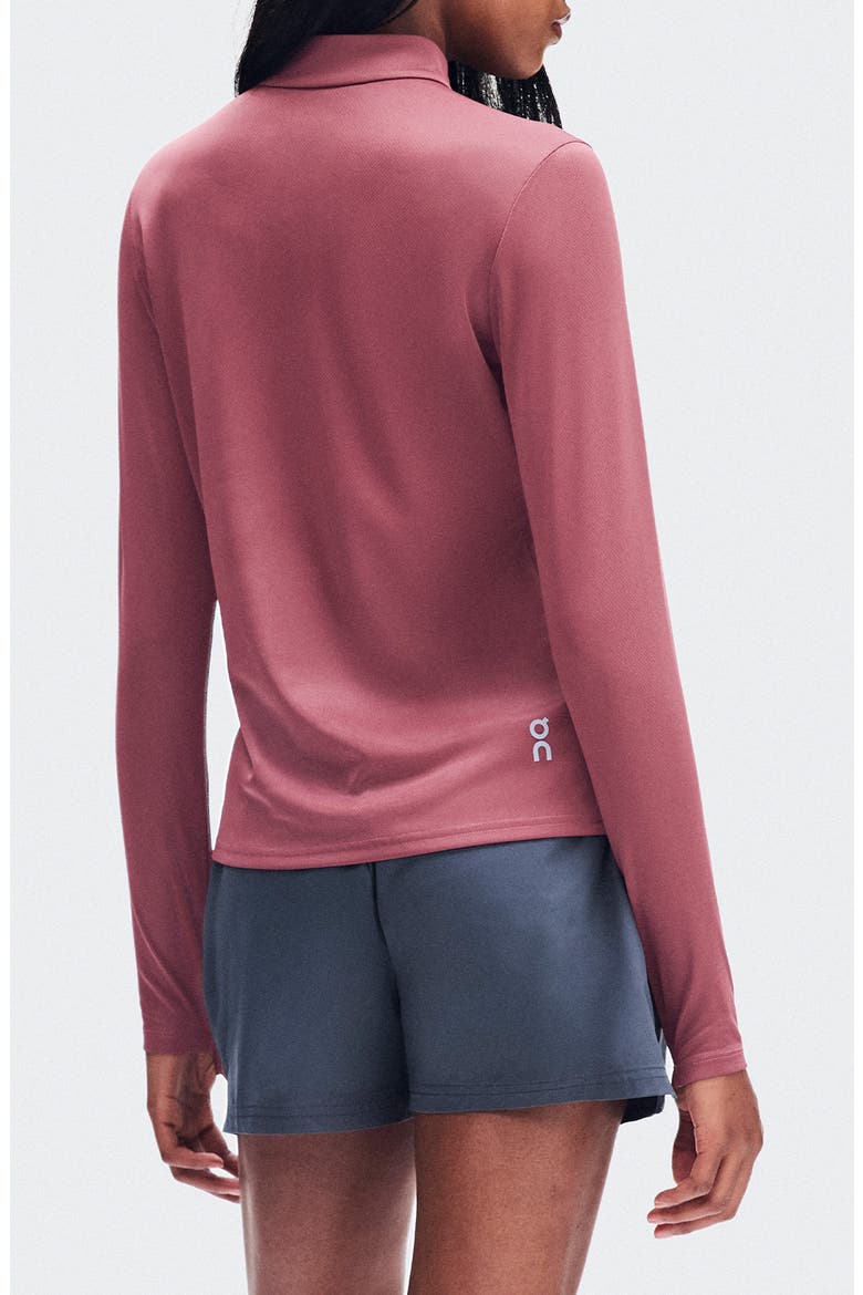 Core Quarter Zip Performance Top, Alternate, color, BARBERRY