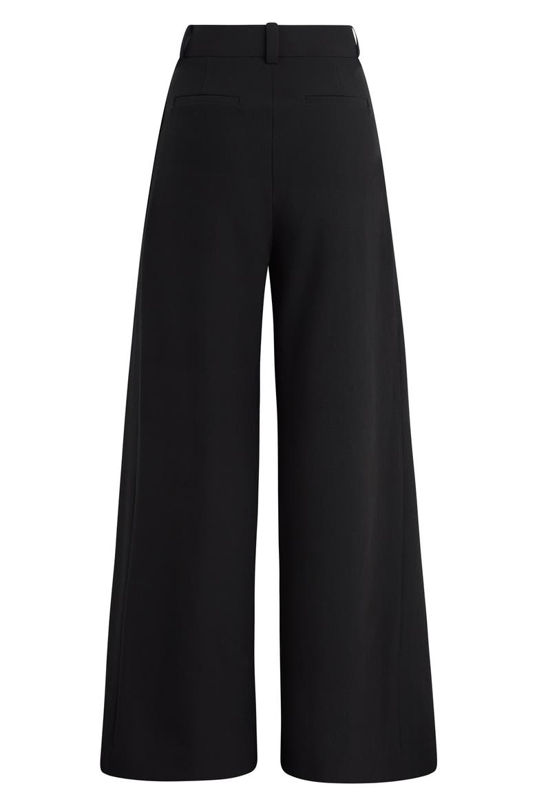 Pleated Wide Leg Pants, Alternate, color, BLACK