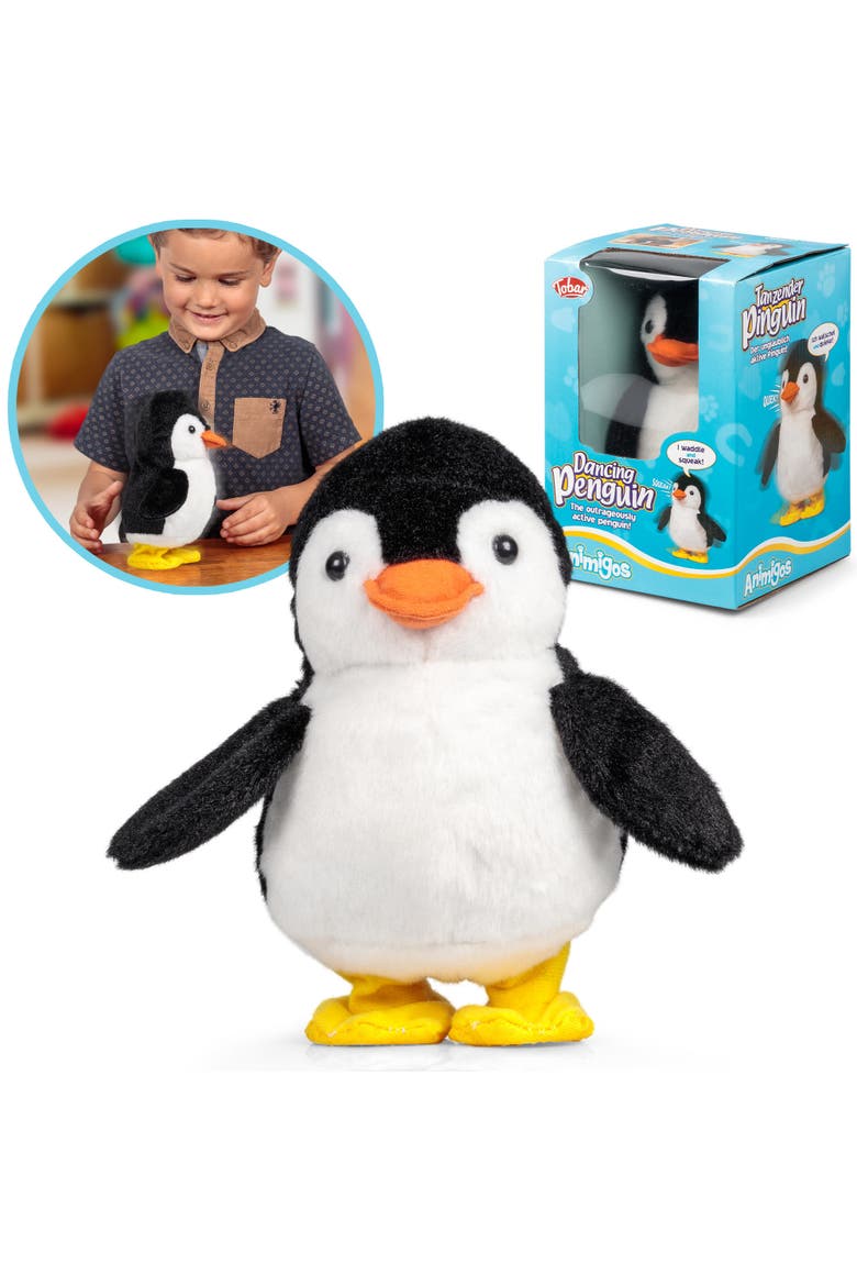 Animigos Dancing Penguin Plush, Interactive Toy, Alternate, color, Multicolored