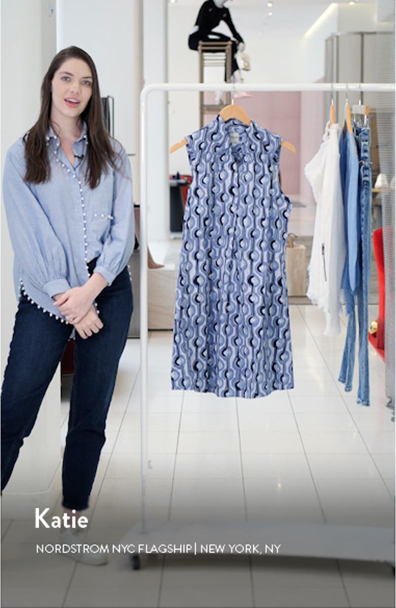 Painted Clouds Zest Sleeveless Woven Shift Dress, sales video thumbnail