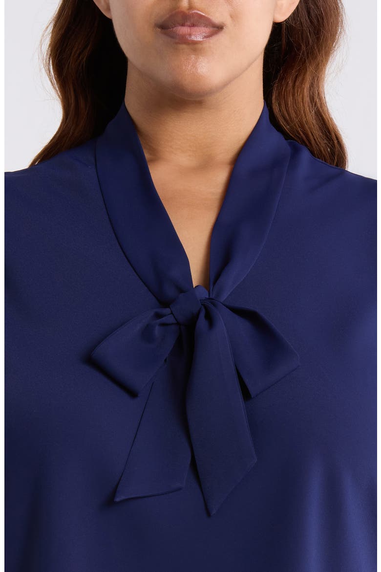 Sleeveless Tie Front Top, Alternate, color, KASPER NAVY