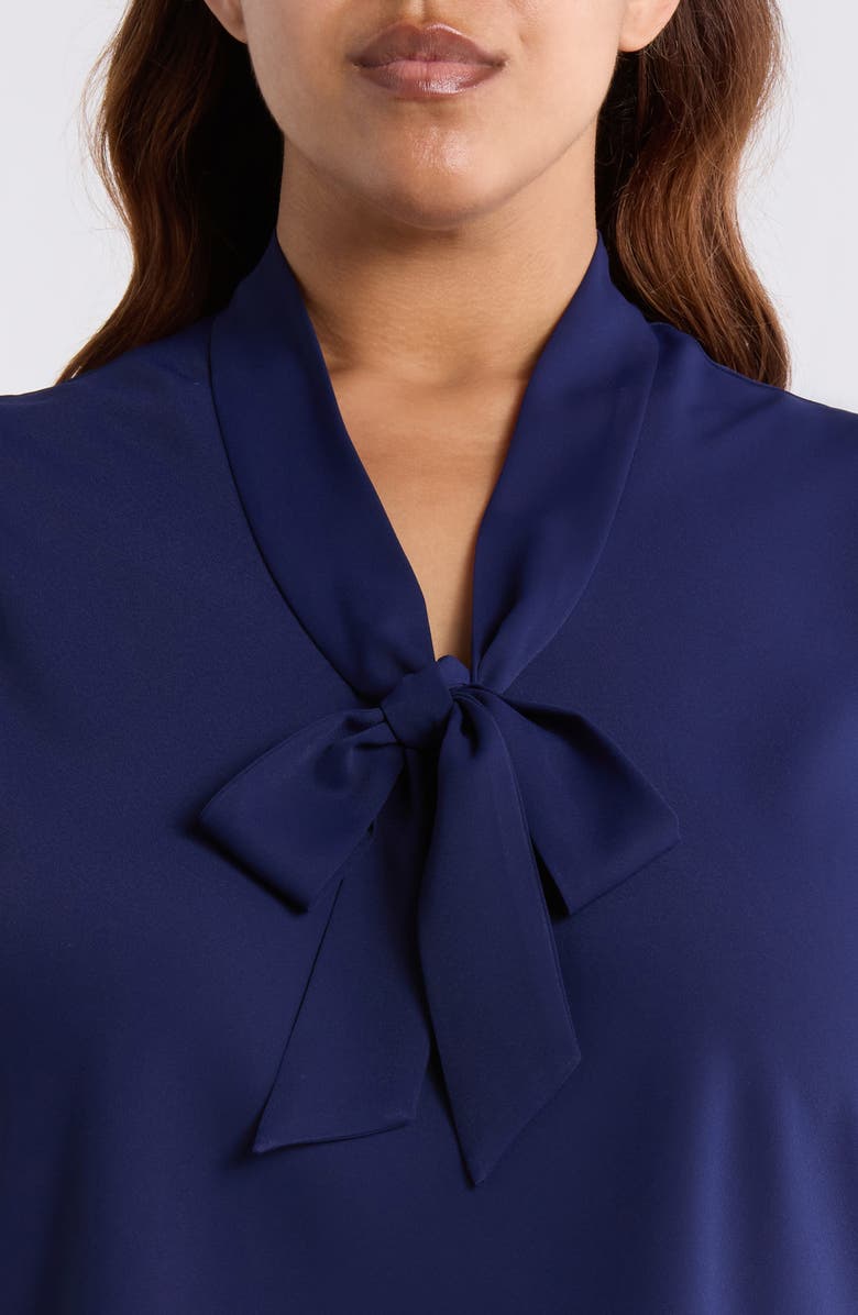 KASPER Sleeveless Tie Front Top, Alternate, color, Kasper Navy