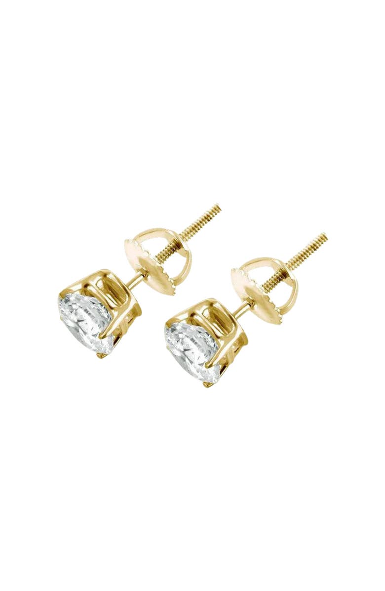 Bliss Diamond 1 ct TDW Diamond Studs 14K Gold Lab Grown Screw Back Earrings, Alternate, color, 14K Yellow Gold