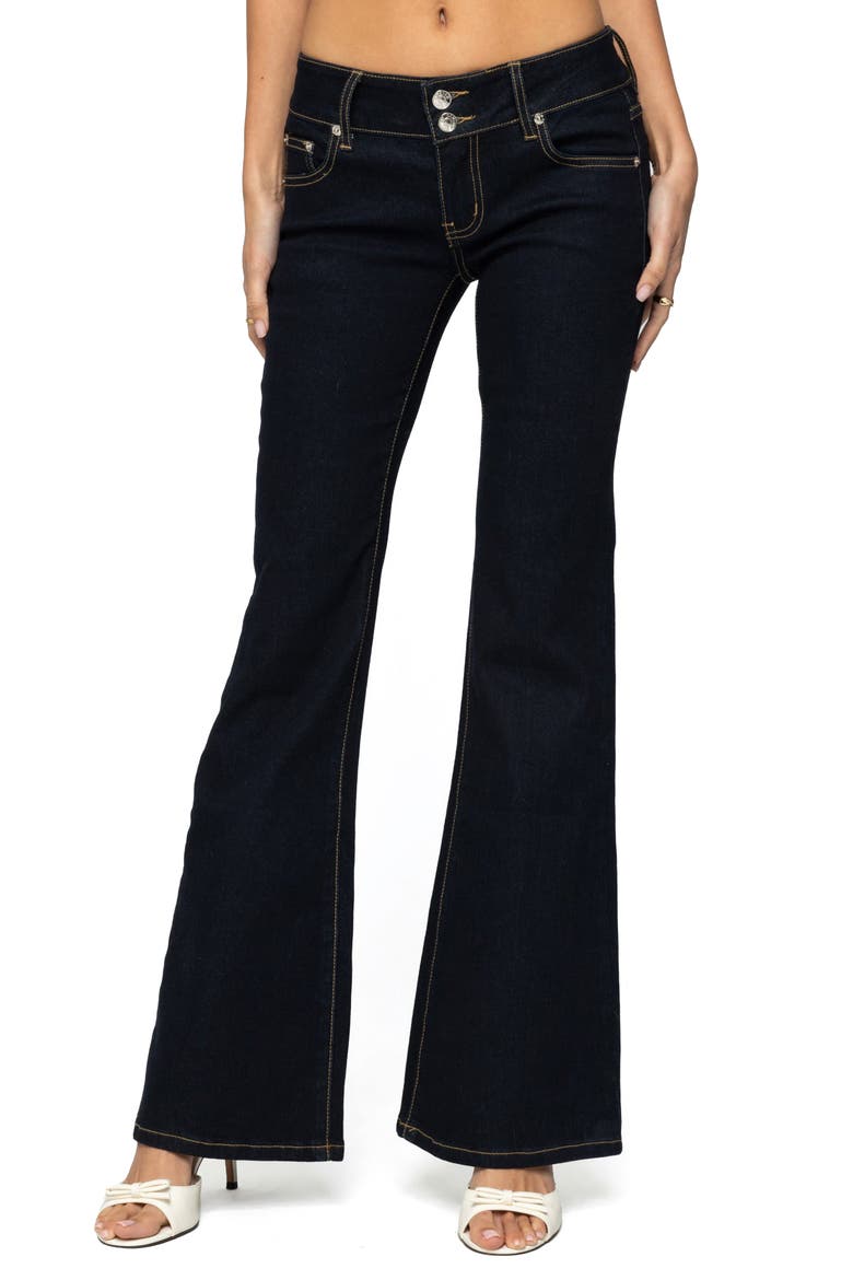 Tilda Low Rise Flare Jeans, Main, color, INDIGO-BLUE-RAW-WASH