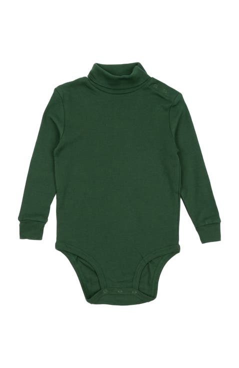 Baby Turtleneck Bodysuit, Cotton Long Sleeve
