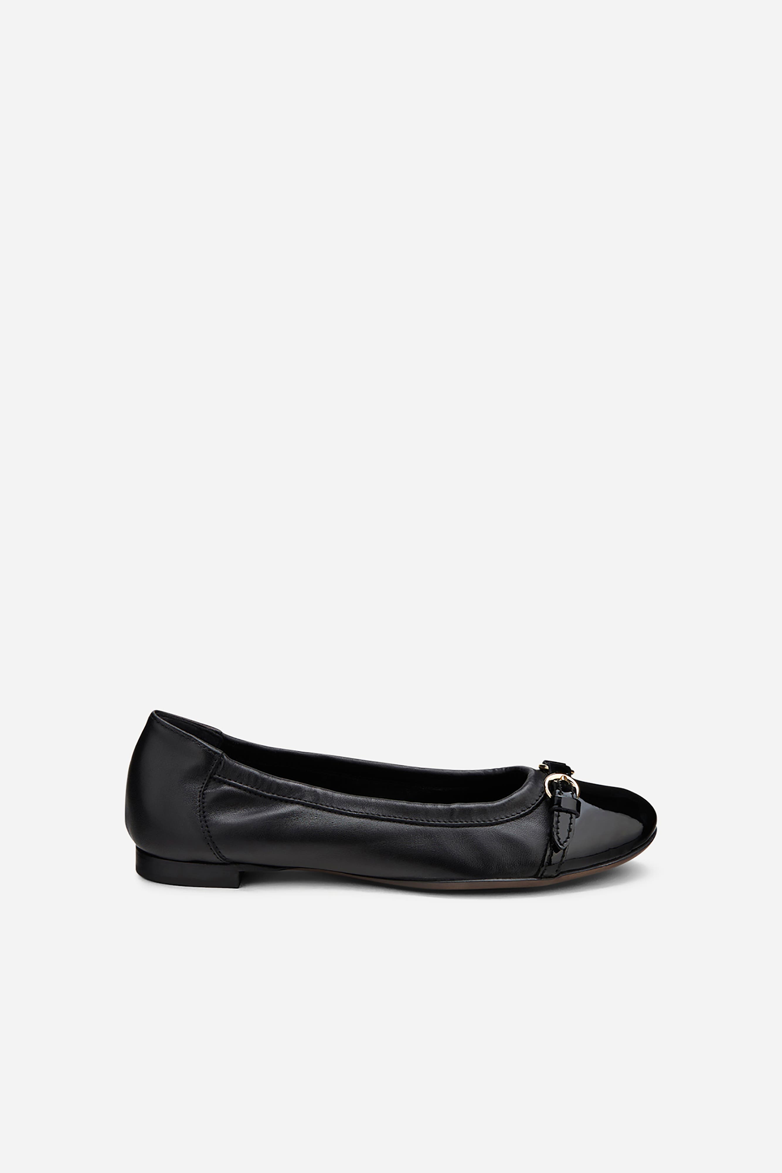 AGL Monika Cap Toe Ballet Flat, Main, color, Black