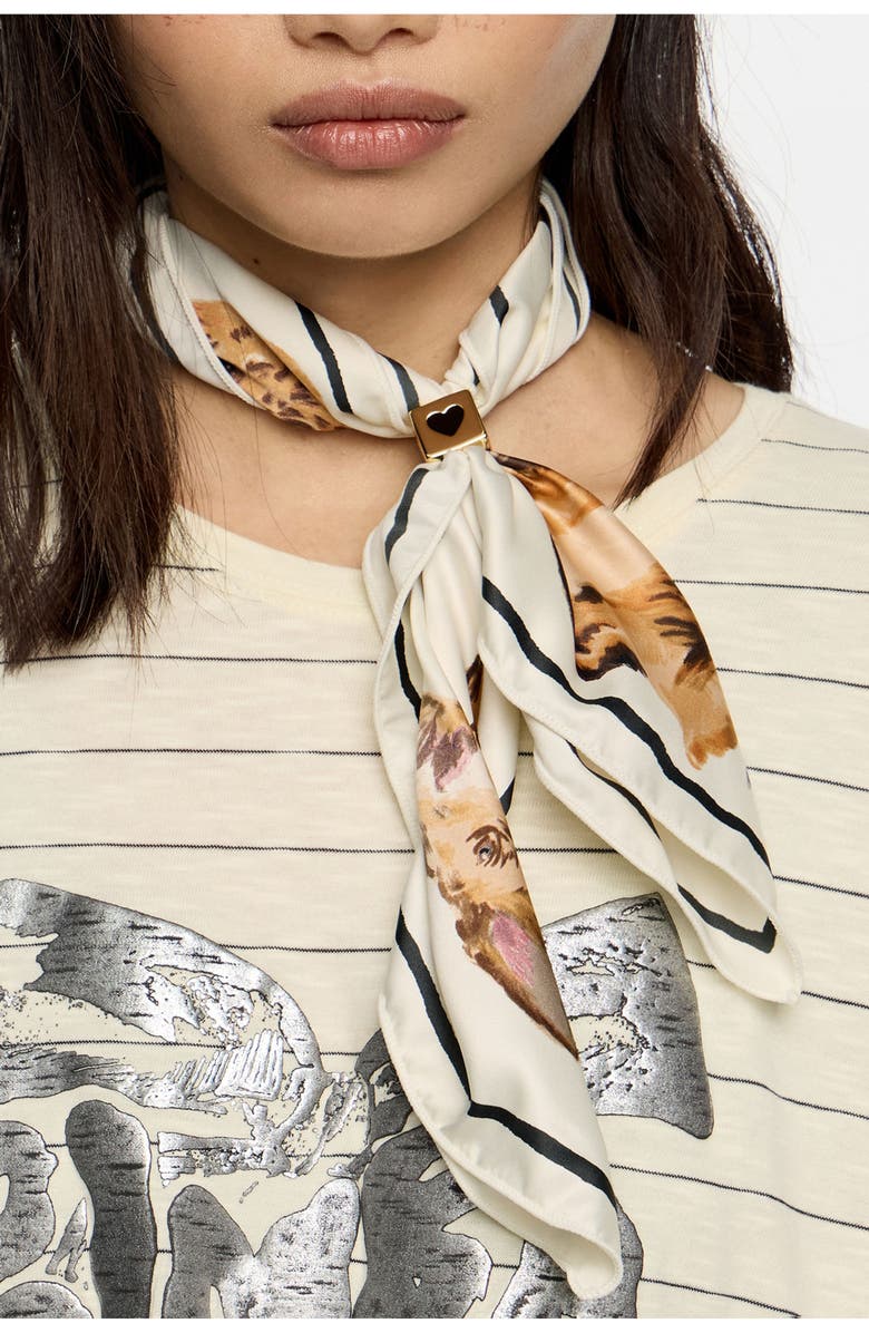 Bimba y Lola Dog Scarf Charm, Alternate, color, Off White