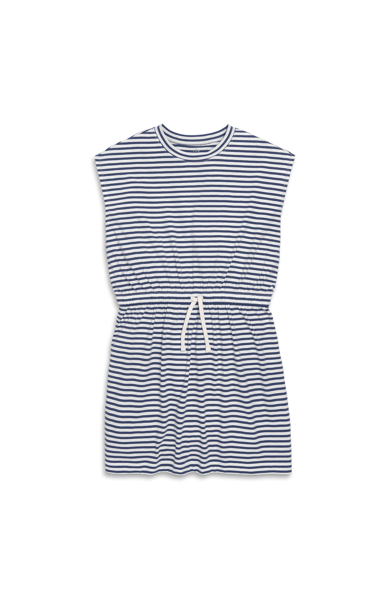 Primary Adult Everywear Dress In Stripe, Main, color, Sunwashed Navy White Stripe
