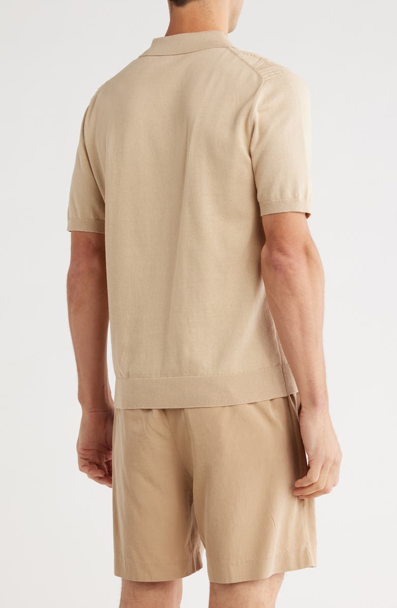 Elie Tahari Quarter Zip Polo Sweater, Alternate, color, 