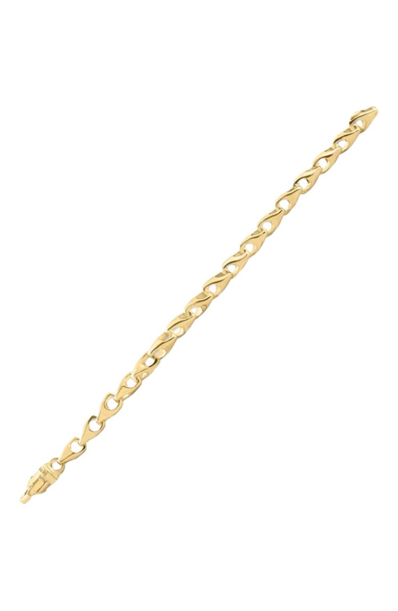 Bliss Diamond Men's Solid 14k Gold 48.3 gram 8 mm Link Bracelet 8.5", Alternate, color, 