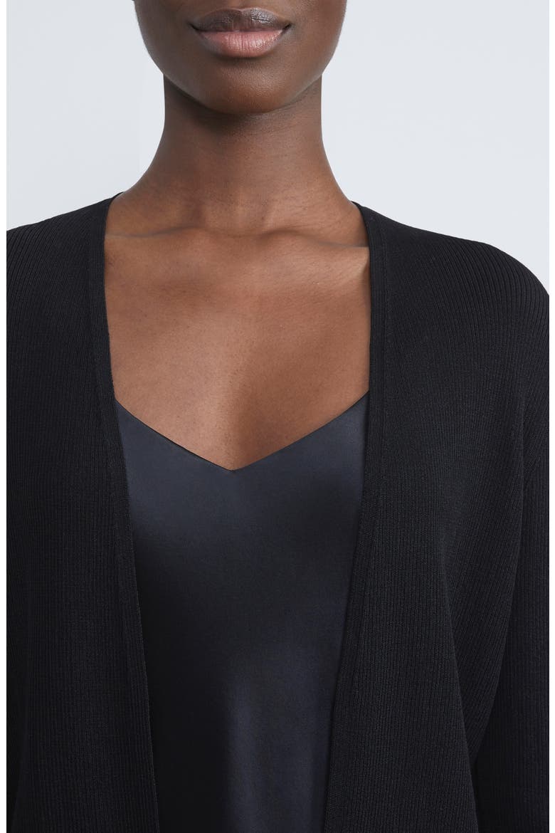 Open Front Crop Cardigan, Alternate, color, BLACK