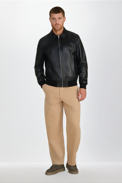 Mason Leather Bomber Jacket